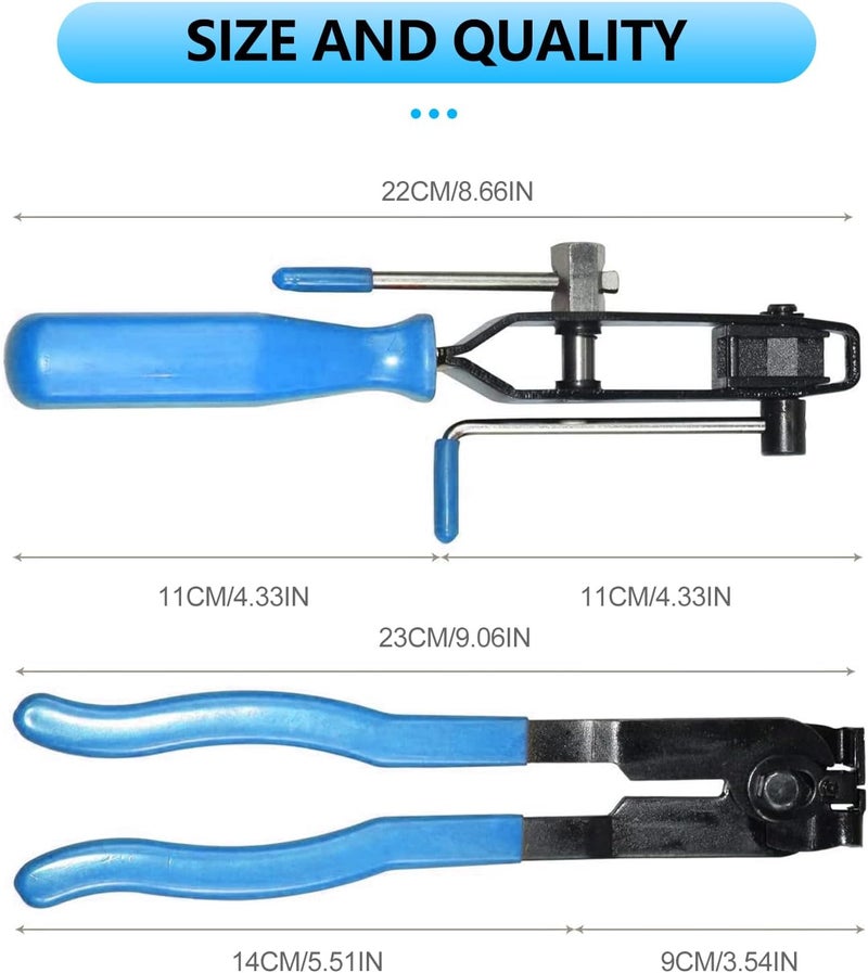 Ulable CV Joint Axle Boot Clamp Pliers, Automotive CV Boot Clamps Tool Set, Hose Clamp Pliers and Ear Clamp Pliers for CV Axle Clamp Tool, Suitable for Vehicles ATV UTV boot Clamps (Blue) - Image 2